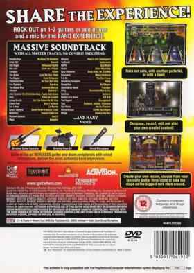 Guitar Hero World Tour box cover back